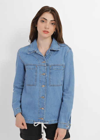 Синя літня джинсова куртка жіночі Denim