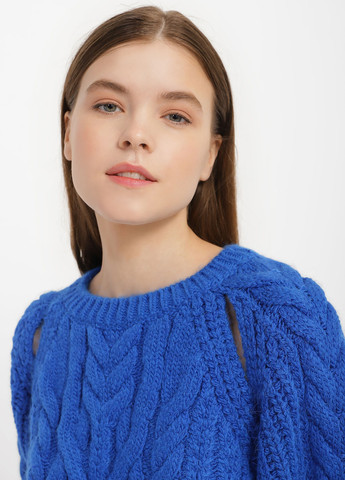Синий демисезонный свитер женский Garne