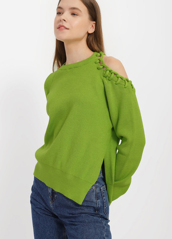 Зеленый демисезонный свитер женский Garne