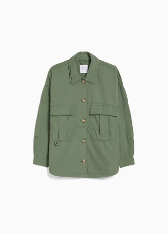 Оливковая (хаки) демисезонная куртка Bershka