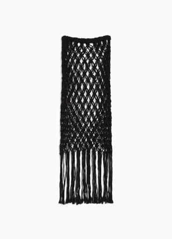 Черная пляжный однотонная юбка Bershka
