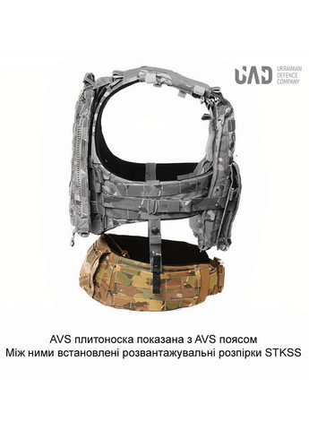 Комплект Плитоноска AVS + Пояс AVS + Система підтримки спини + Панель-рюкзак Койот Emerson (258760476)