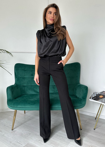 Чорна демісезонна блуза жіноча ISSA PLUS 13715