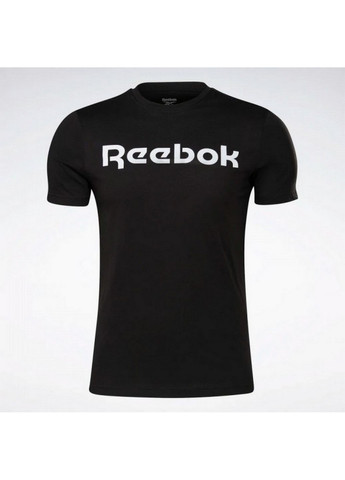 Черная мужская футболка graphic series linear logo gj0136 Reebok