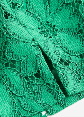 Зеленая кэжуал однотонная юбка H&M