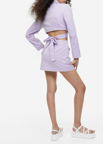 Светло-фиолетовая кэжуал однотонная юбка H&M