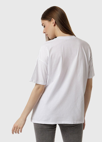 Біла літня жіноча футболка оверсайз Dias