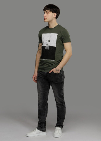 Хаки (оливковая) мужская футболка регуляр Yuki
