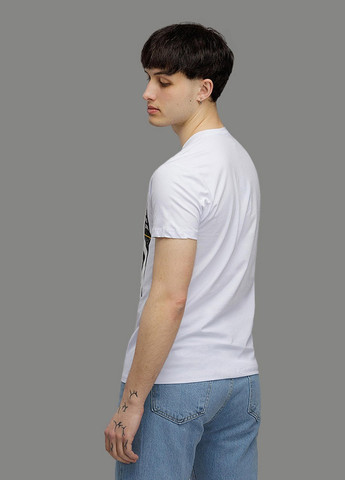 Белая мужская футболка регуляр Yuki