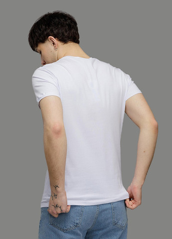 Белая мужская футболка регуляр Yuki