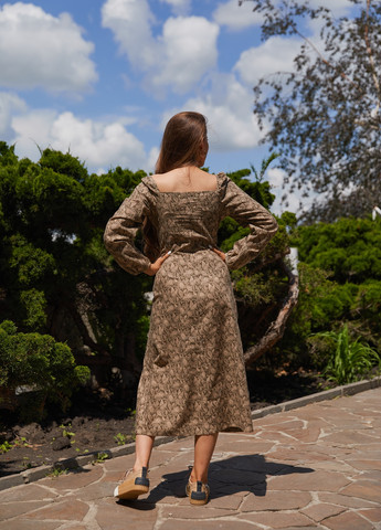 Оливковое (хаки) повседневный платье MN однотонное