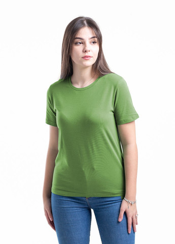 Оливковая всесезон футболка женская Наталюкс 41-2357