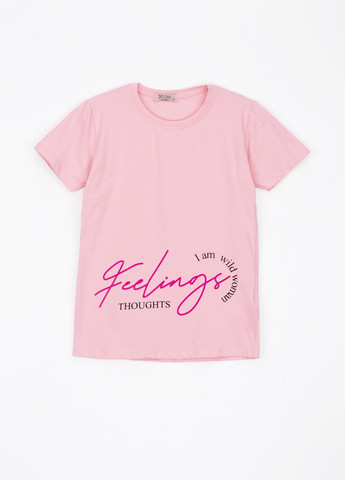 Розовая летняя футболка Baby Show
