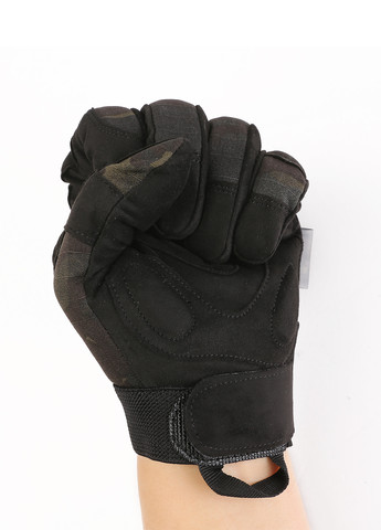 Рукавиці тактичні повнопалі сенсорні Чорний Мультикамуфляж Emerson (258814077)