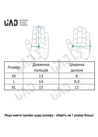 Рукавиці тактичні Atlant повнопалі сенсорні Олива UAD (258814083)