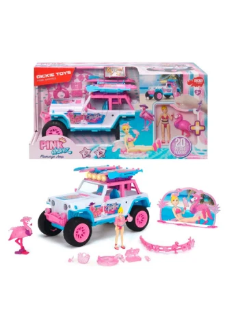 Іграшковий набір Фламінго з позашляховиком та аксесуарами 22 см Dickie toys (258843006)