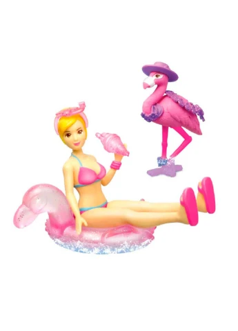 Іграшковий набір Фламінго з позашляховиком та аксесуарами 22 см Dickie toys (258843006)