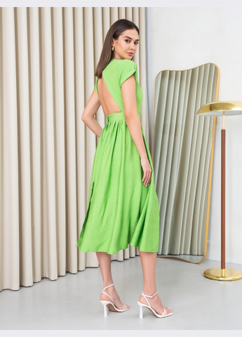 Зеленое зеленое платье с вырезом по спине Dressa