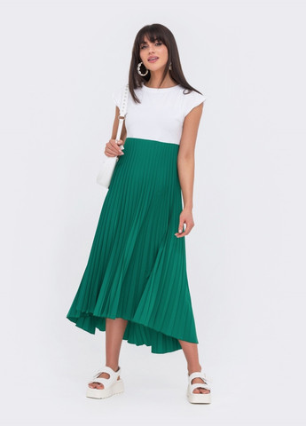 Зелена сукня з гофрованою спідницею довжини міді Dressa