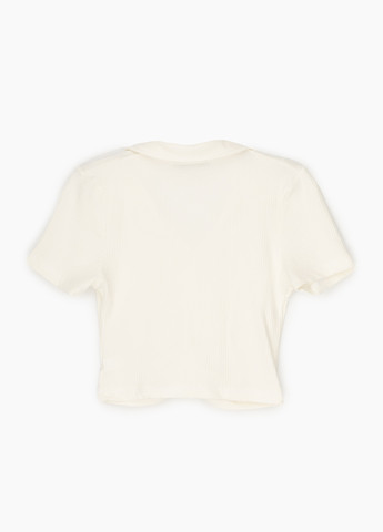Молочная женская футболка-поло Dont Fashion ( By Arslan ) однотонная