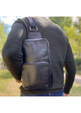 Чоловіча шкіряна сумка-слінг 31х20х10 см Newery (258844984)
