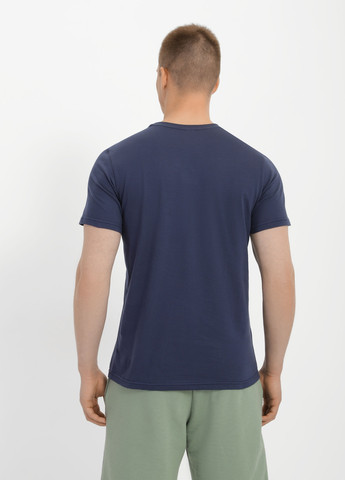 Синяя футболка для мужчин с коротким рукавом Роза