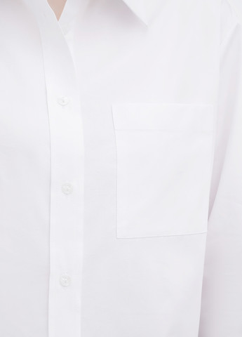 Белая классическая рубашка однотонная No Brand