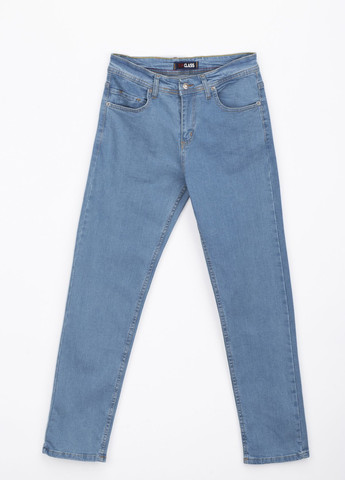 Голубые демисезонные джинсы regular fit No Brand