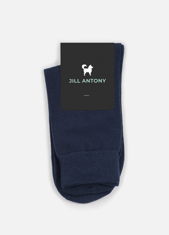 Сині набір шкарпеток 3 пари високі однотонні класичні безшовні дихаючі якісні organic cotton носки 39-41 men's JILL ANTONY однотонні (258883906)