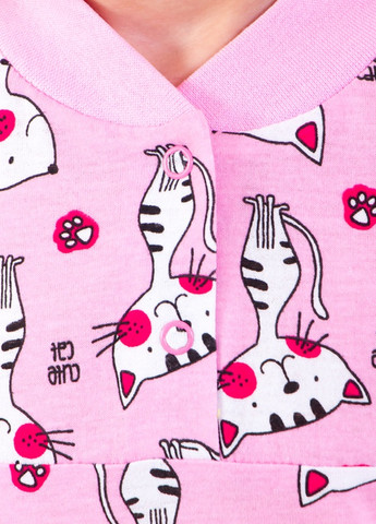 Розовая всесезон піжама для дівчинки на 2 кнопках рожевий носи своє (6077-002-5-v38) Носи своє