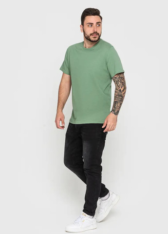 Оливкова футболка для чоловіків з коротким рукавом Роза