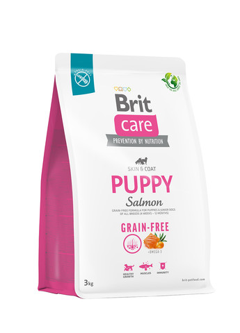 Корм для щенков Dog Grain-free Puppy беззерновой с лососем, 3 кг Brit Care (258959188)