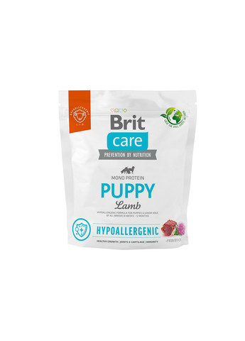 Корм для щенков Dog Hypoallergenic Puppy гипоаллергенный с ягненком, 1 кг Brit Care (258959192)