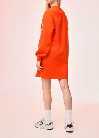 Оранжевое кэжуал платье H&M с рисунком