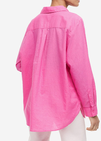 Розовая кэжуал рубашка в полоску H&M