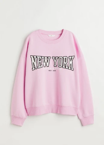 Рожевий світшот H&M напис (258909326)