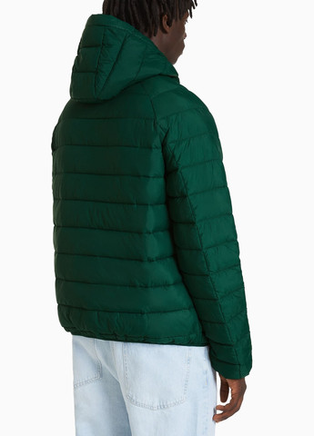 Зелена демісезонна куртка Bershka