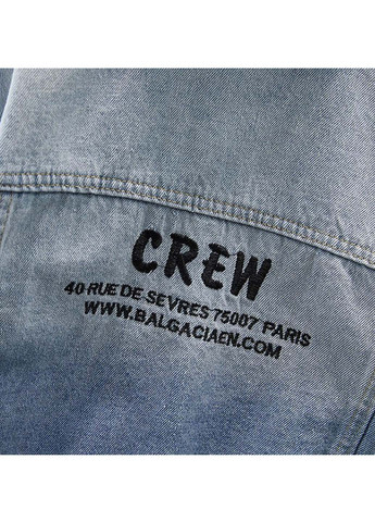 Синяя демисезонная джинсовая куртка No Brand