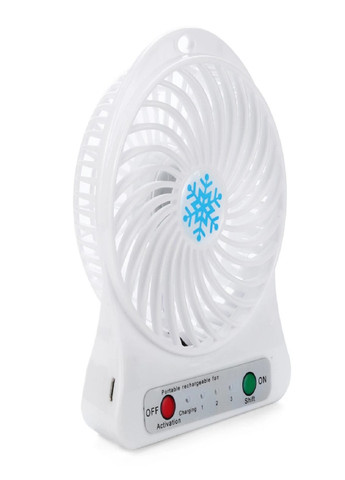 Універсальний портативний ручний вентилятор з акумулятором настільний Mini Fan Білий VTech (258925261)