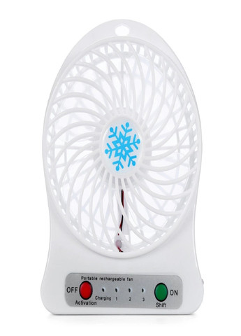 Универсальный портативный ручной вентилятор с аккумулятором настольный Mini Fan Белый VTech (258925261)