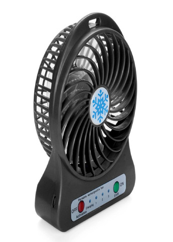 Универсальный портативный ручной вентилятор с аккумулятором настольный Mini Fan Черный VTech (258925255)