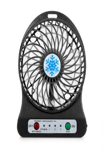 Універсальний портативний ручний вентилятор з акумулятором настільний Mini Fan Чорний VTech (258925255)
