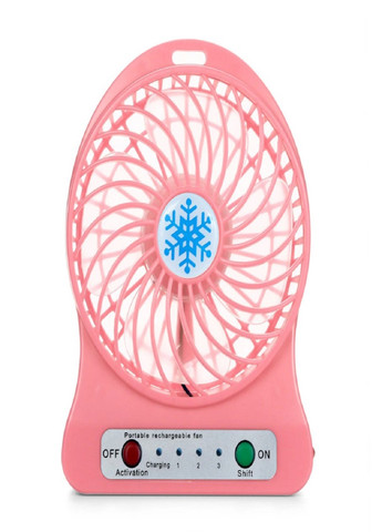 Универсальный портативный ручной вентилятор с аккумулятором настольный Mini Fan Розовый VTech (258925259)