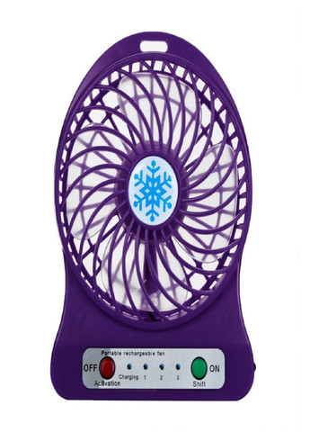 Универсальный портативный ручной вентилятор с аккумулятором настольный Mini Fan Фиолетовый VTech (258965642)