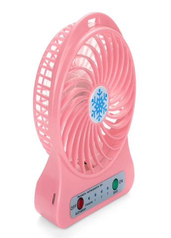 Універсальний портативний ручний вентилятор з акумулятором настільний Mini Fan Рожевий VTech (258965645)