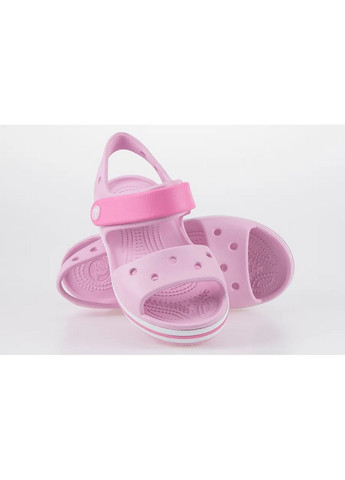 Розовые спортивные крокс сандалии Crocs