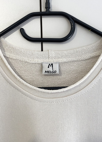 Костюм жіночий повсякденний Молочний весняно-літній двійка (футболка+джогери) з двонитки пеньє Melgo (258965947)