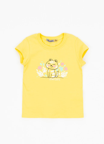 Жовта літня футболка First Kids