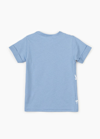 Блакитна літня футболка Popito