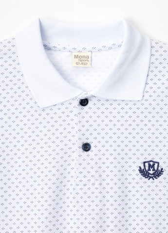 Белая детская футболка-поло для мальчика Alisa